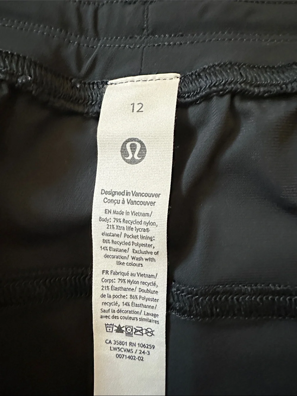 Lululemon Adapted State High-Rise Jogger Full Length Black Size 12